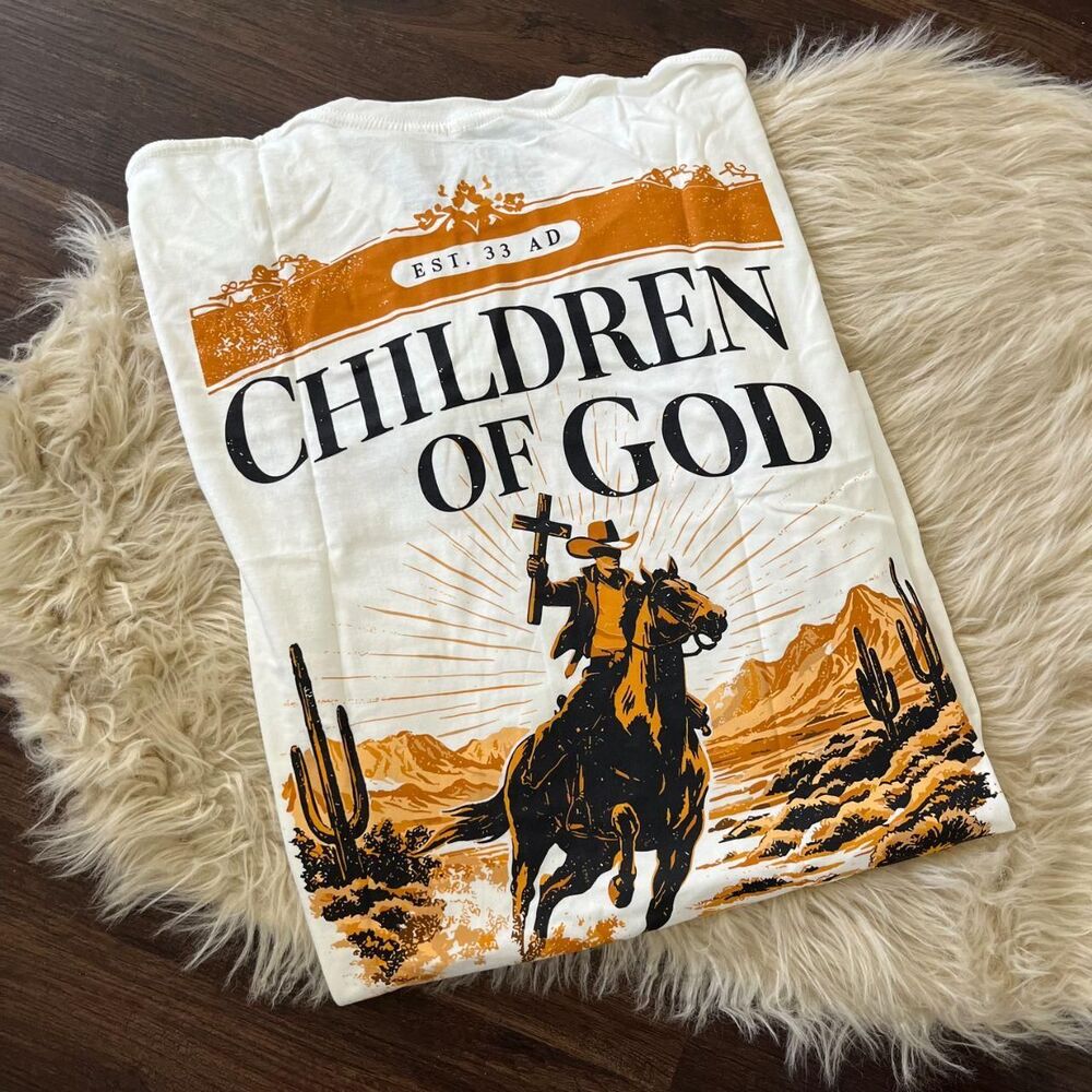 NWOT White "Children Of God" Anchored Collection Graphic Tee T-shirt Size L